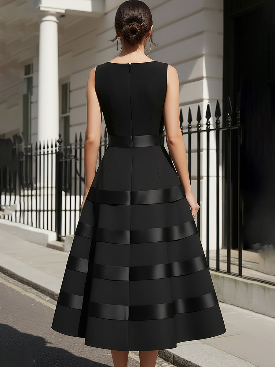 Sleeveless Tiered Maxi Dress With Defined Waist