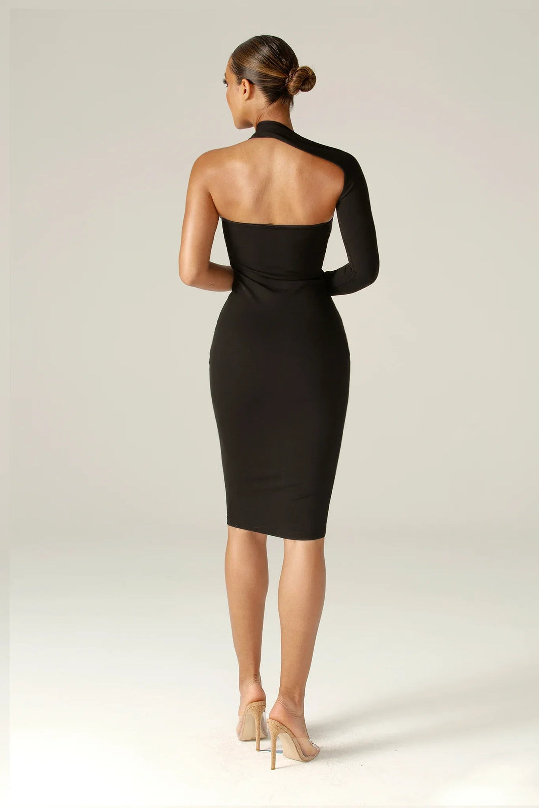 Dasha Modern Midi Dress (Black)
