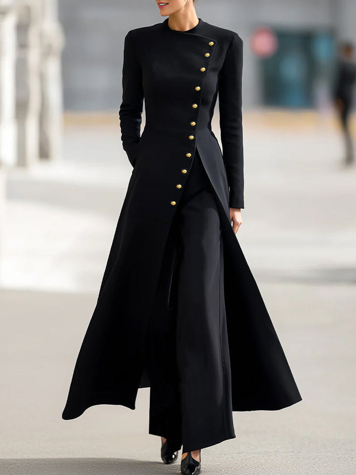 Elegant Long Blazer And Trousers Set