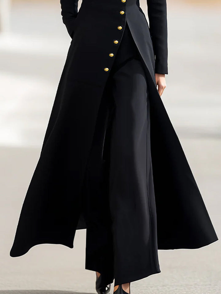Elegant Long Blazer And Trousers Set