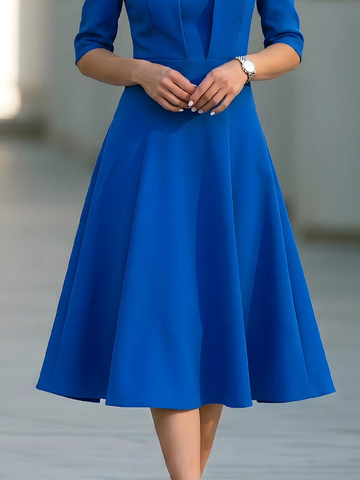 Slim-fit Suit A-line Midi Dress