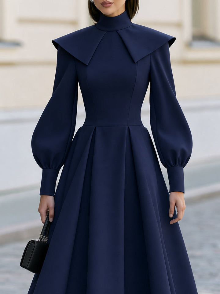 Formal Event High Neck  Midi Wedding Guest & Church Occasion Dress