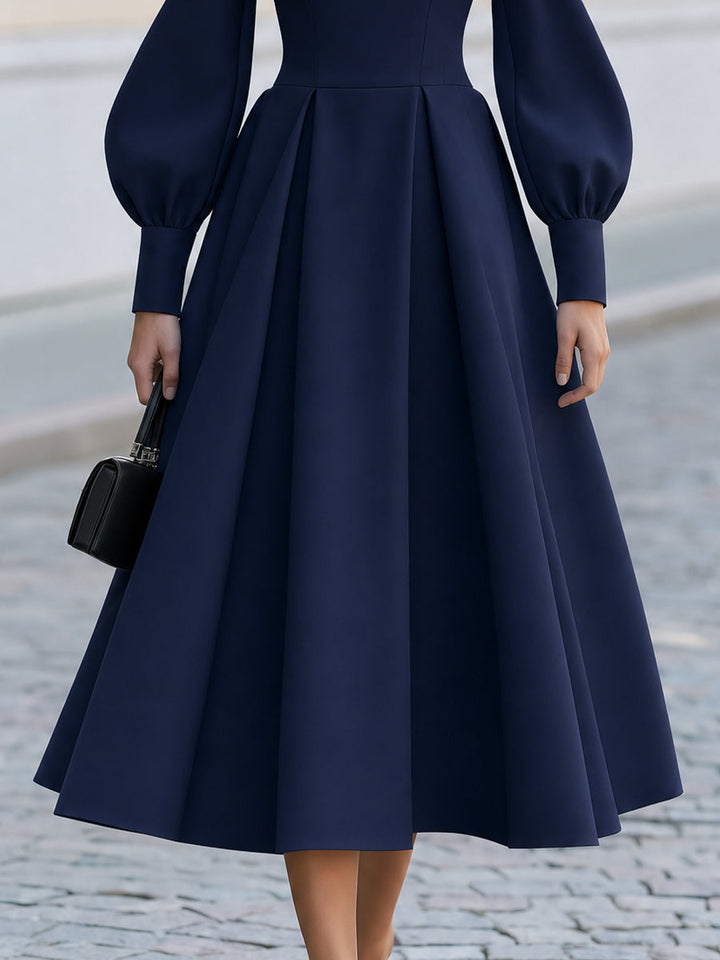 Formal Event High Neck  Midi Wedding Guest & Church Occasion Dress