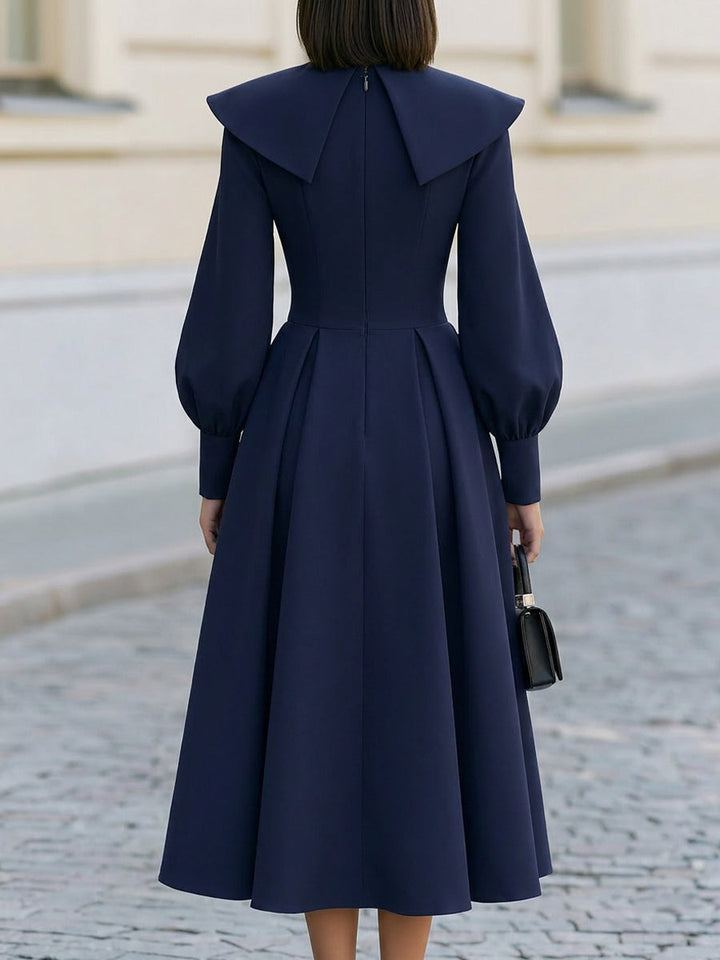 Formal Event High Neck  Midi Wedding Guest & Church Occasion Dress