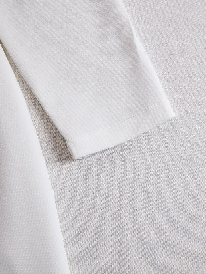 Mooyius Plain Structured Zip-Front Midi Dress