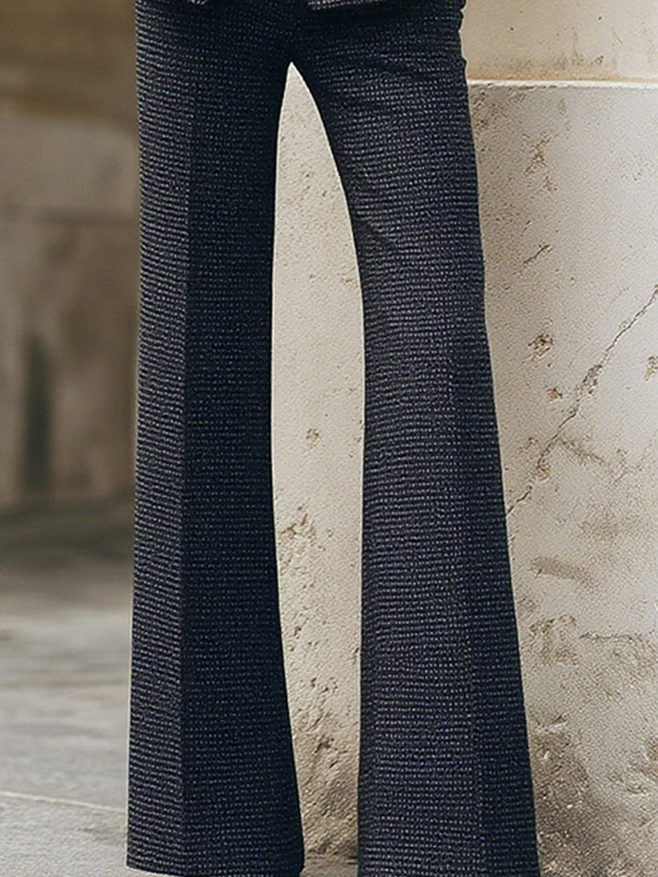 Midnight Blue Textured Double-Breasted Suit