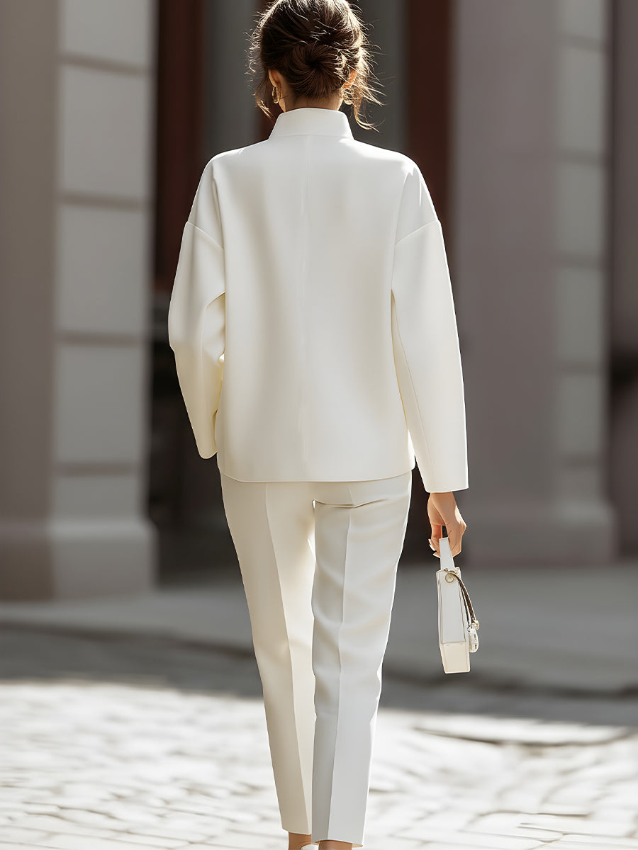 Luxe Oversized Shirt & Tailored Trouser Two-Piece Set