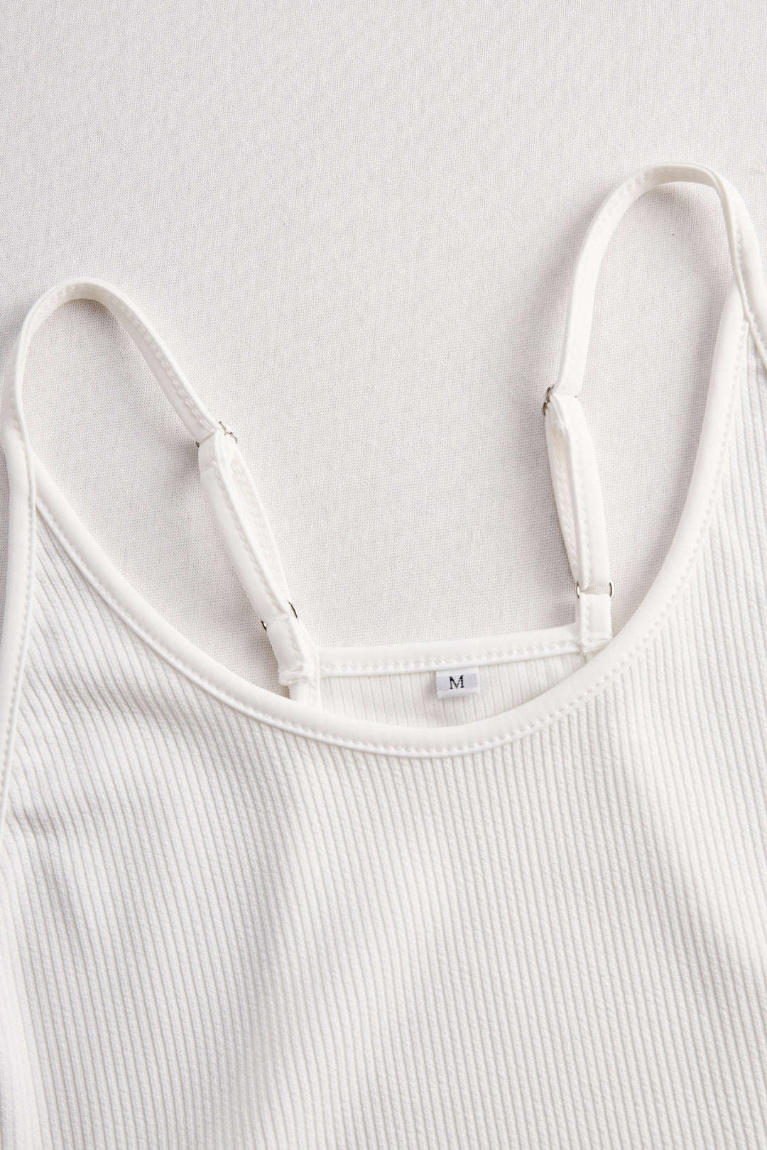 White Ribbed Skater Mini Dress